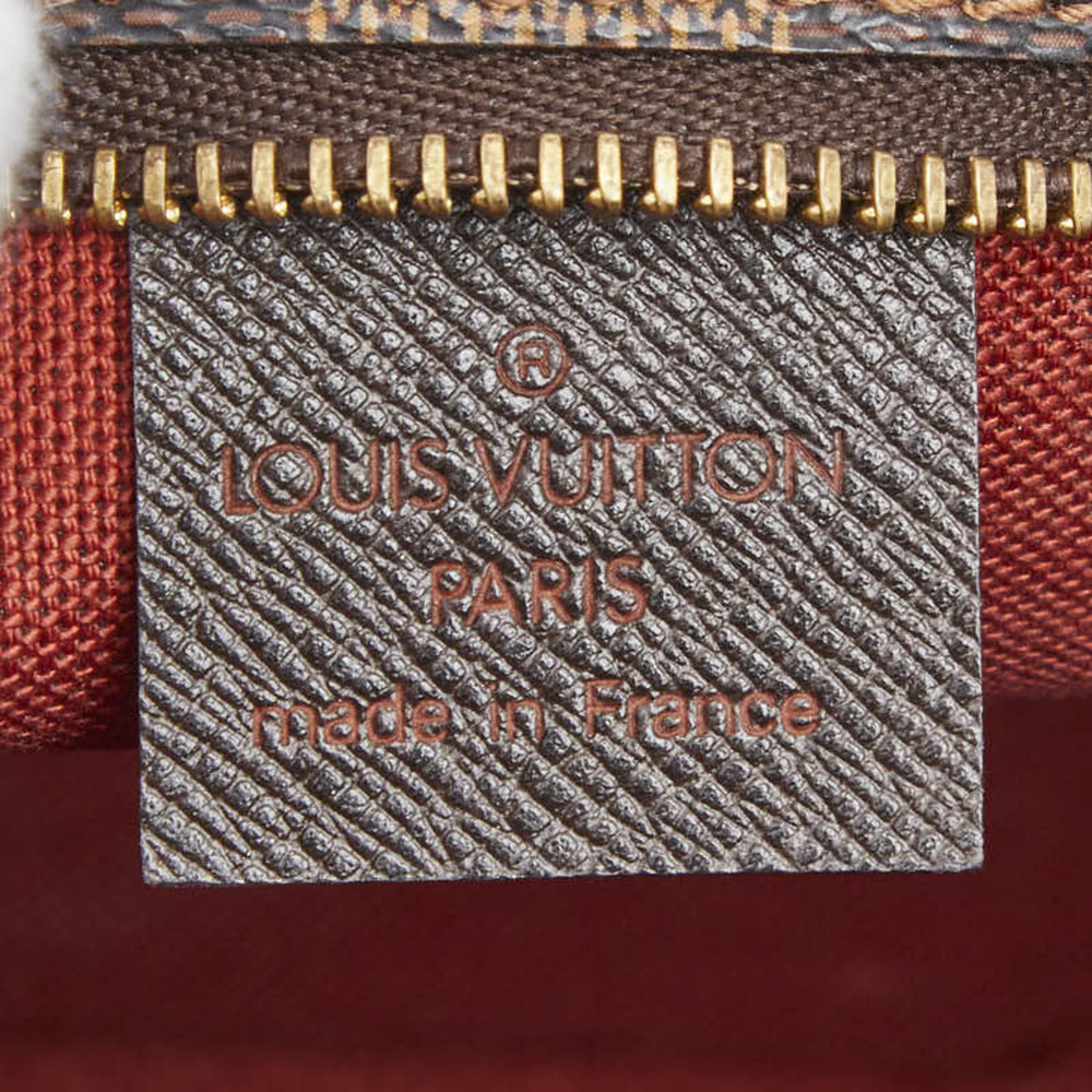 LOUIS VUITTON Authentic Brown Damier Leather Pouch - Picture 10 of 11